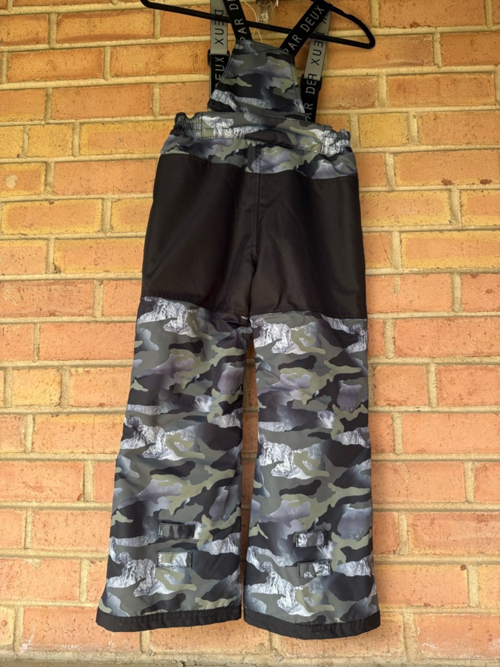Boys' Camo Winter Jacket with Faux Fur Hood and Yellow Accents - Picture 4 of 6